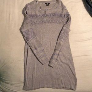 Gray sweater dress